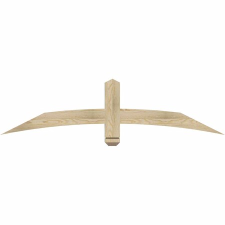 Ekena Millwork Bellingham Rough Sawn Timber Gable Bracket, Douglas Fir, 60"W x 15"H x 2"D x 4"F, 6/12 Pitch GBW060X15X0204BEL00RDF